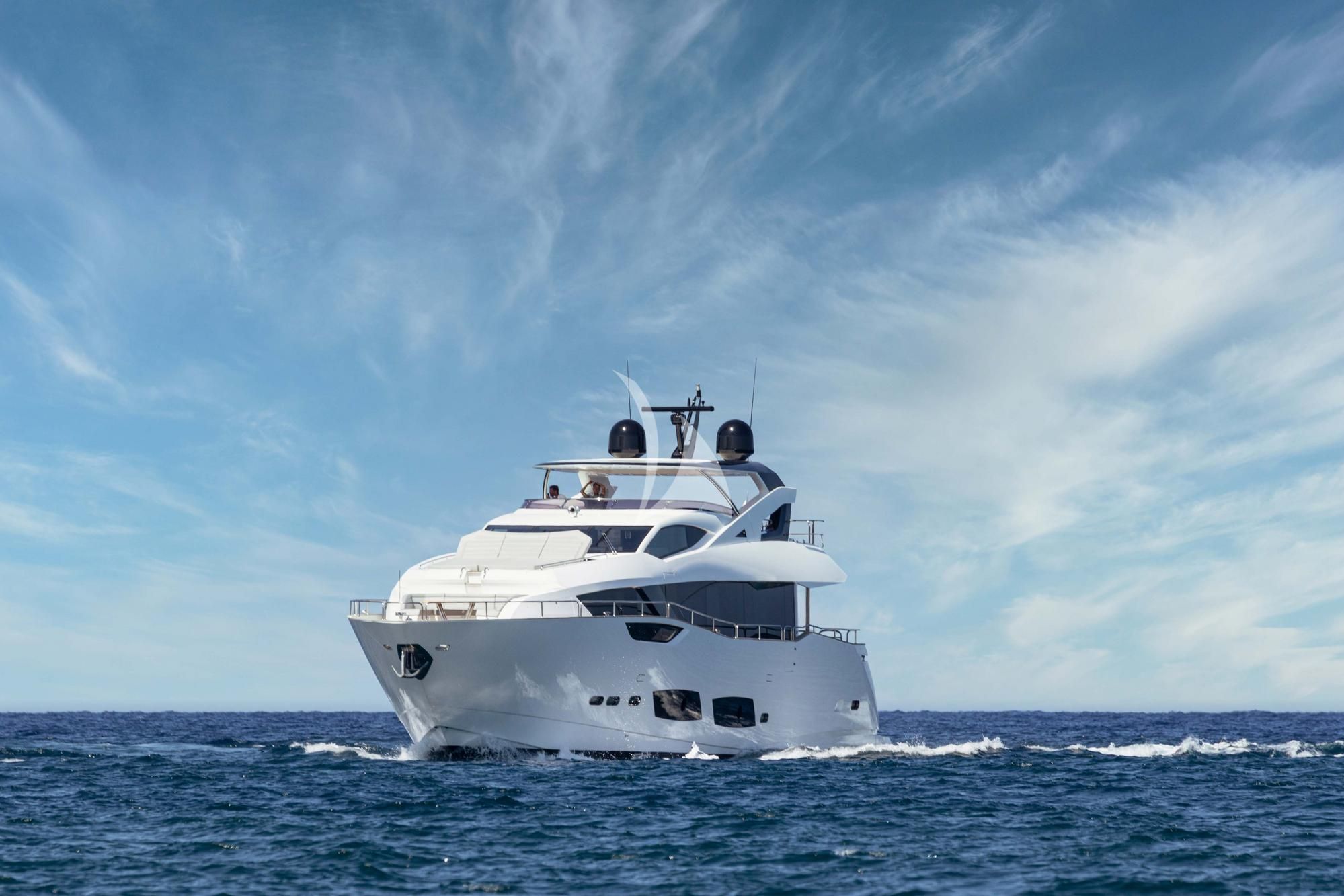 NEW EDGE Sunseeker 95 - cruising bow view